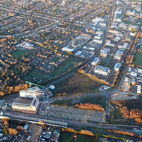 Cambridge north aerial photograph Jan2023